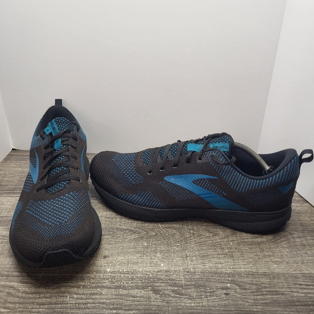 Brooks Revel 5 Mens 13 D Shoes Black Shoes Sneakers Running Walking Gym